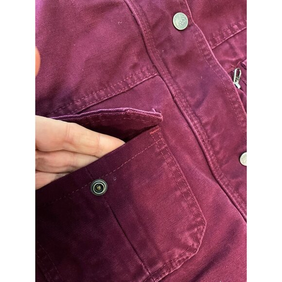 Berne Ladies Maroon Jacket Plaid Lining Snap Closures XL - Picture 9 of 16